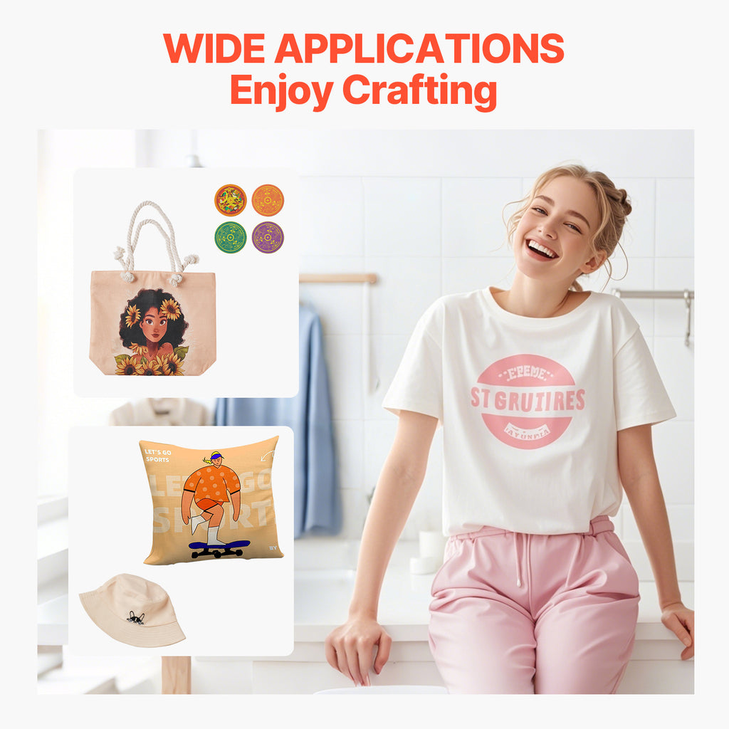 VEVOR Heat Press Machine 2-In-1 15x15in Sublimation Print Transfer DIY T-shirt Cap