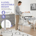 Adjustable 2-In-1 Bathtub with Changing Table, Waterproof Diaper Changing Station Portable Changing Table Adjustable Height Organizer with Storage Racks for Home Furniture