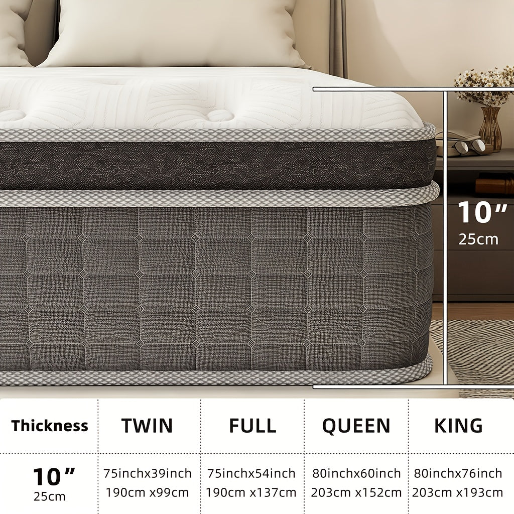 Modern Style Medium Firm High Quality Hybrid Mattress with Pocket Spring And High-Density Foam Breathable And Cooling Twin Full Queen King Size in a Box