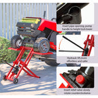 Hydraulic Lawn Mower Lift Jack for Zero Turn Radius Riding Lawn Mower, Tractors Maintenance And Repair, 500lb Lifting Capacity, Hydraulc Lift, Compatible with Most Lawn Mowers And Small Tractors, More Effortless And Safer