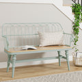 Entryway Bench, Spindle Back Wooden Dinning Bench, Farmhouse Foyer Bench for Entryway, Living Room, Dinning Room, Mudroom, HLR