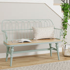 Entryway Bench, Spindle Back Wooden Dinning Bench, Farmhouse Foyer Bench for Entryway, Living Room, Dinning Room, Mudroom, HLR