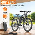 Road Electric Bike 720W Motor Top Speed 20-25MPH 375WH Battery 50 Miles Of Battery Life Suitable for Urban Commuting And Mountain Cross-country for Adults And Teenagers An Ideal Gift for Cycling Enthusiast