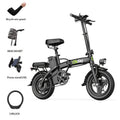 High-Power Electric Bicycle - Long Range, Foldable Portable Electric Scooter, Equipped with Dual Brakes, 14-Inch All-Terrain Tire Wheels, Dual Power Batteries/Electric Mode, Multi-Functional Bicycle, Iron-Carbon Alloy Frame