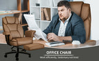 Executive Office Chair — 160° Recline and Footrest for Spacious 400LB Home Office Seating with Casters