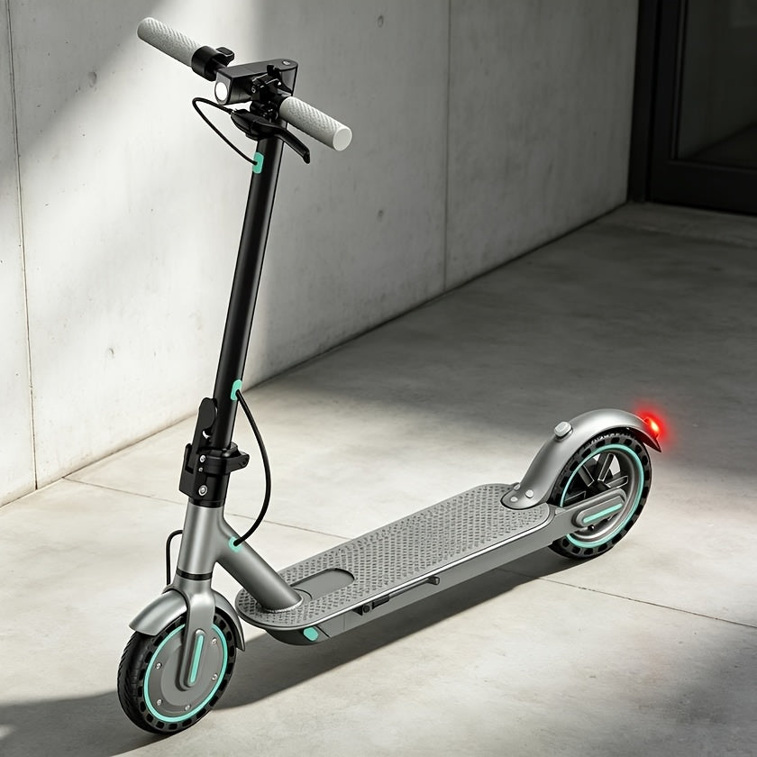 Foldable Adult Electric Scooter, 350W Motor, 8.5 Inch Solid Tires, 15-20 Miles Long Range, Dual Braking LED Display Commuter E Scooter