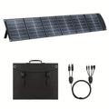 200W Portable Foldable Solar Panel - High Efficiency Solar Charger with USB-C PD3.0, USB-A QC3.0, MC4 & Multi-Output, Lightweight & Compact Design with 4 Kickstands, Perfect for RV, Camping, Road Trips, Fishing, Outdoor Adventures, Blackout Backup