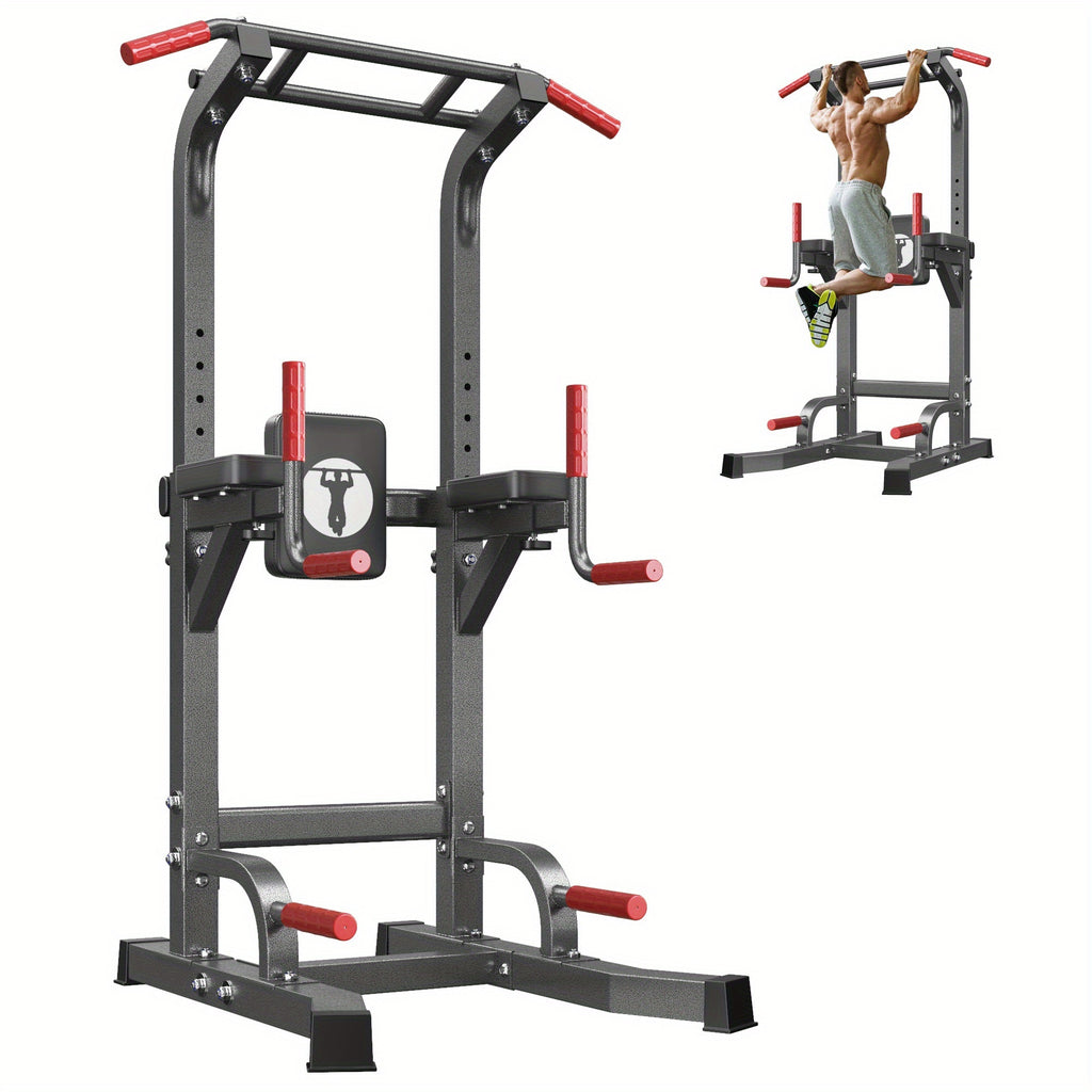 SogesPower Power Tower Pull Up Dip Stand with Adjustable Height for Home Gym Strength Training