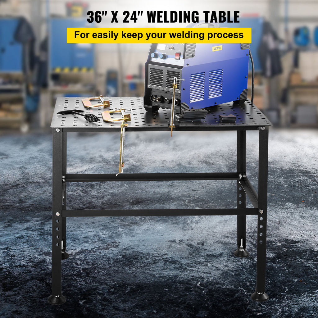 VEVOR Welding Table 36" x 24" 800LBS Welding Workbench Table with Fixture Holes