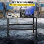 VEVOR Welding Table 36" x 24" 800LBS Welding Workbench Table with Fixture Holes