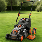 40V 16" Cordless Lawn Mower W/ 4.0Ah Battery, Brushless Motor, 6 Position Height Adjustment Electric Lawn Mower, Single-Lever Height Adjustment, 2-in-1 Mulch & Bag, Foldable Handle for Easy Storage