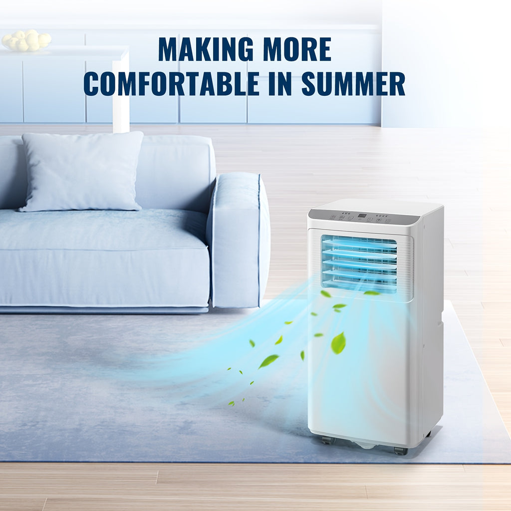 Portable Air Conditioner 8000 BTU, Remote Control, Fan Mode, Cools 250sq. Ft, 24 Hour Timer, Quiet Operation, 2 Fan Speed for Bedroom Office Home Dorm