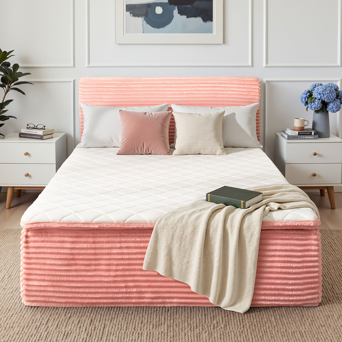 No Assembly Sofa Bed, All-in-One Design Shipped In A Compact Box. Unpack, Allow To Expand, And Use Same Day. Plush Fabric Bed & Couch With High Resilience Foam, For Living Room, Bedroom, Studio (Queen, Full, Twin)