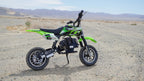 4-Stroke Gas Mini Off-Road Racing Motorcycle, Pocket Motorcycle, Two-Stroke Off-Road Racing Motorcycle, Gasoline-Powered Off-Road Racing Motorcycle, Equipped with Off-Road Tires, Shock Absorbers, Pull Start, Front and Rear Disc Brakes, Top Speed 20 mph-