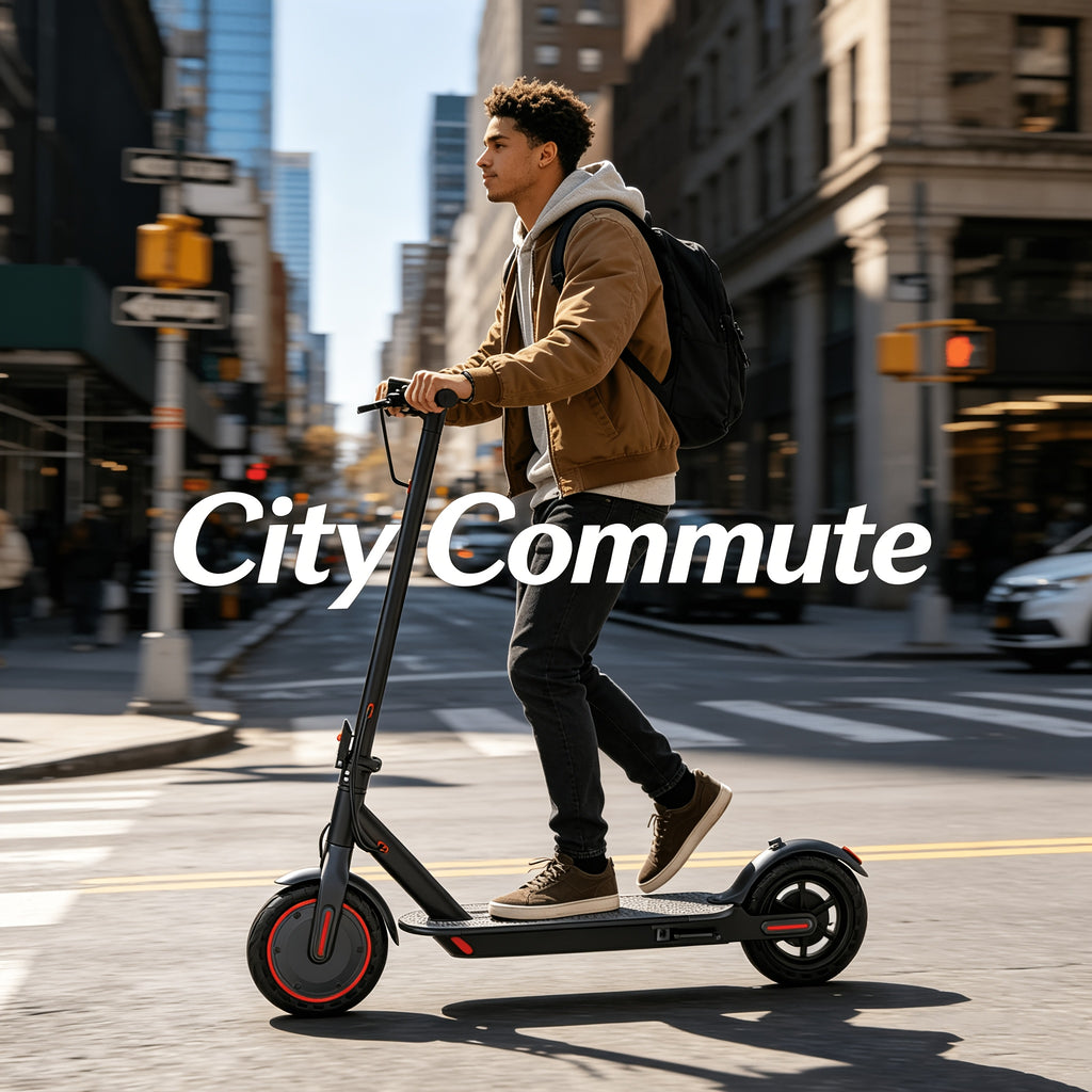 Long Distance Folding Adult Electric Scooter, 350W Motor, 8.5 Inch Anti-Slip Solid Tires, Smart APP& LCD Dashboard, 3 Adjustable Speeds, Dual Safe Brakes, LED Headlight Taillight, Built-in Bell, Aluminum Alloy Body, 265 LBS Load, Low Maintenance