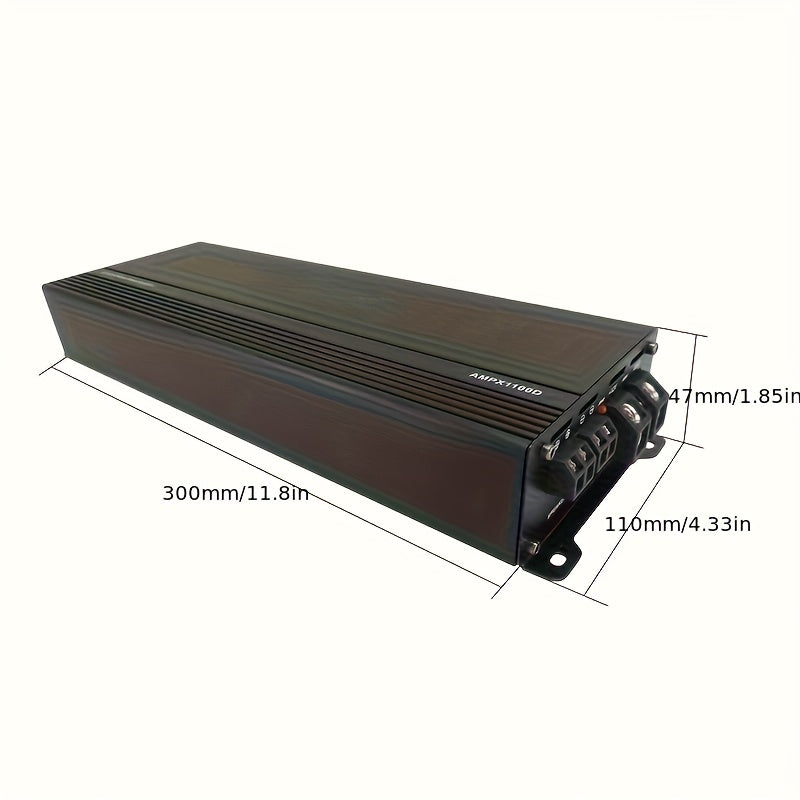 Car Keluneglo 5000W Max Power Monoblock Class D Amplifier - 3800W RMS Super Output at 1 Ohm - 10Hz to 250Hz Frequency Response - 96Db+ Higher SNR - 0.05% Lower THD - 11-16V Voltage Supply - RCA Input - Crossover Frequency & Slope Adjustable - Perfec