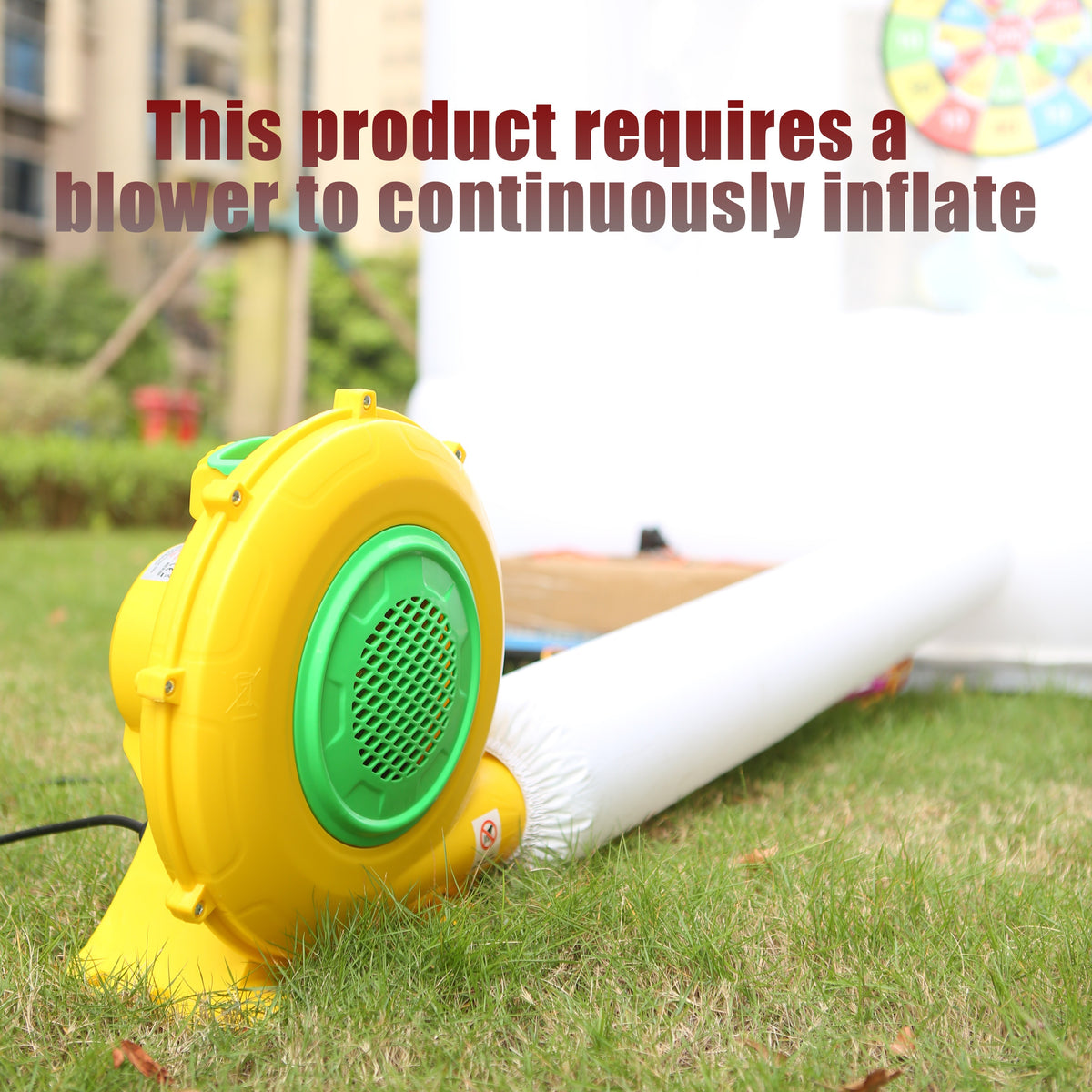 White Inflatable Castle, Suitable For Both Indoor And Outdoor Use, Equipped With A Blower, Ball Pit And Slide, Easy To Install, Suitable For Various Activities And Birthday Parties, Can Play For 2-3 Children.
