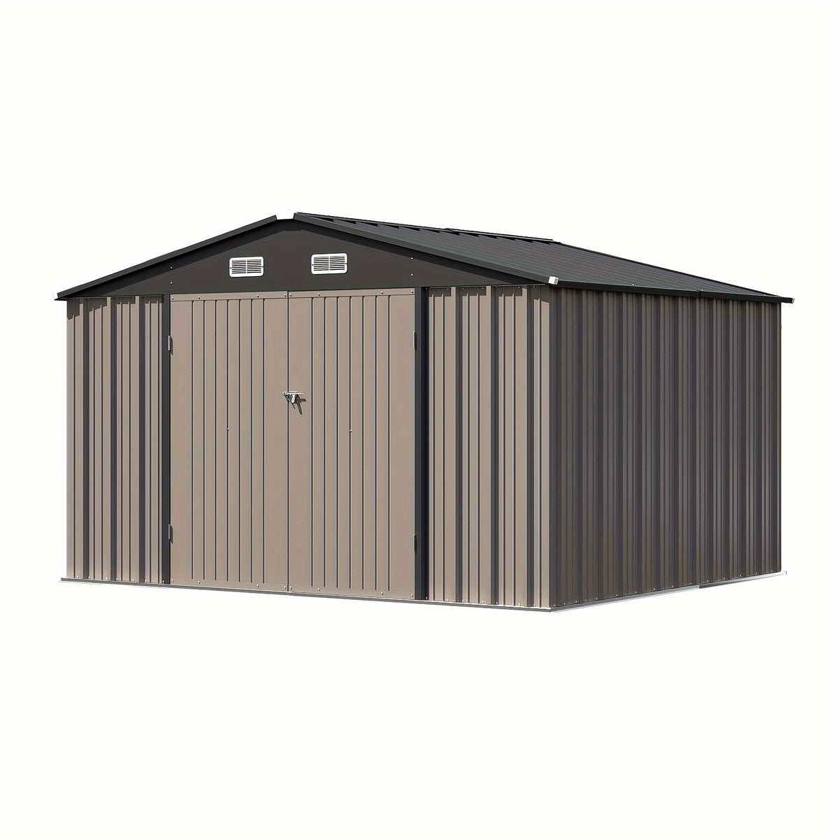 GUNJI Super Size 8 X 8 FT And 10 X 12 FT And 10 X 8 FT Outdoor Storage Shed with Double Hinged Large Door Utility Garden Shed with Lockable Door And Sloped Roof Metal Sheds Outdoor Storage for Garden, Backyard, Patio, And Yard
