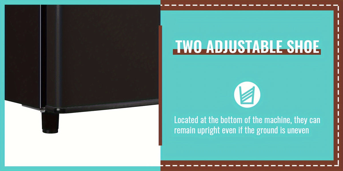 Mini Refrigerator with Separate Freezer and 7-Level Thermostat — WANAI Black, 3.5 or 4.5 Cu. Ft.