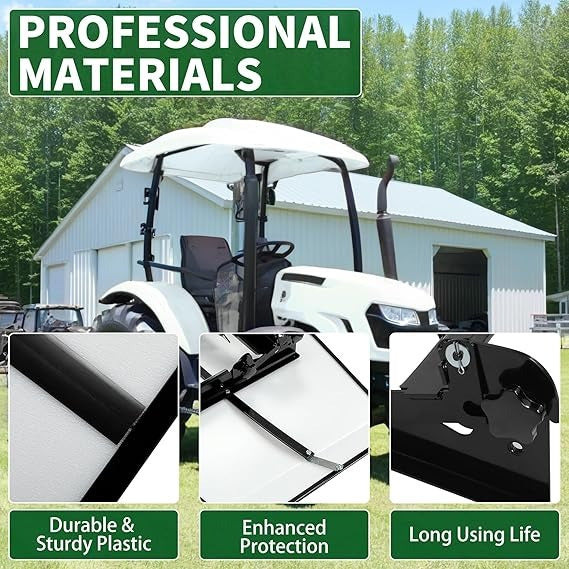 Tractor Canopy Compatible with All ROPS 48-3/8" X 48-3/8" Equipped Tractors and Mowers with a 2" x 2" or 2" x 3" ROPS (Will Add About 4'' to The Height of The Tractor, Red/Orange/Green/Wthite)