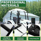 Tractor Canopy Compatible with All ROPS 48-3/8" X 48-3/8" Equipped Tractors and Mowers with a 2" x 2" or 2" x 3" ROPS (Will Add About 4'' to The Height of The Tractor, Red/Orange/Green/Wthite)