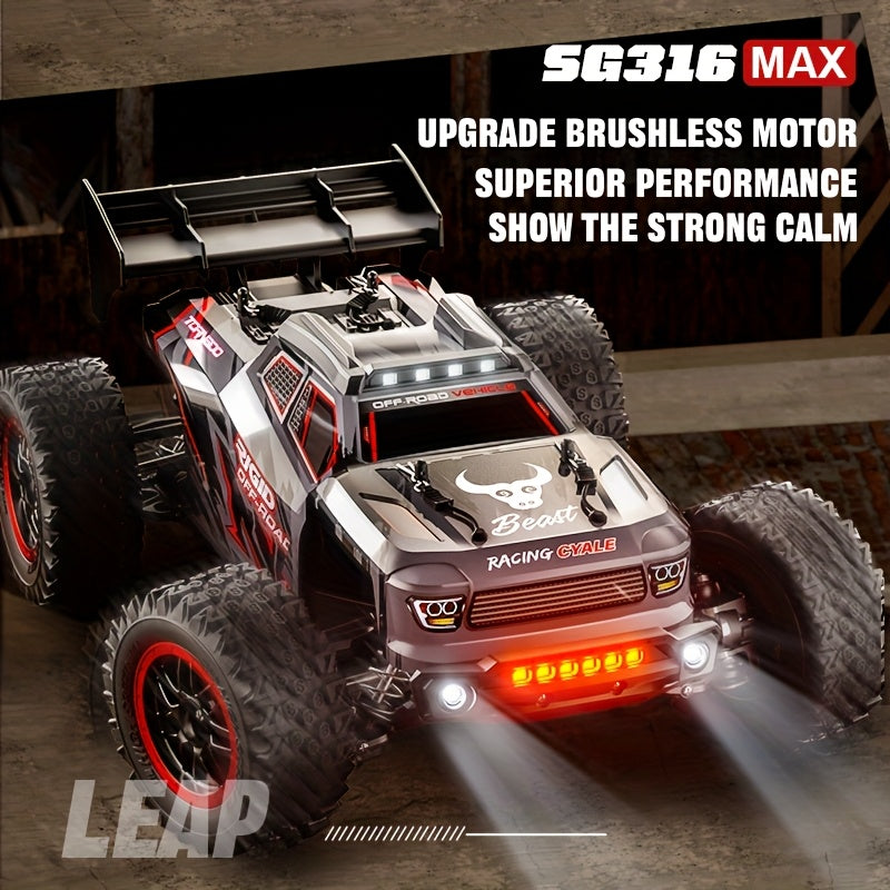 2026 NEW MAX Upgraded 4WD High Speed Off Road RC Car, 50MPH All Terrain Racing Truck, 2847 Brushless Motor Power System, Triple Speed Switch, Drift And Stunt Ready, Heavy Duty Metal Differential And Spring Suspension, 1:16 Large Scale Toy Car