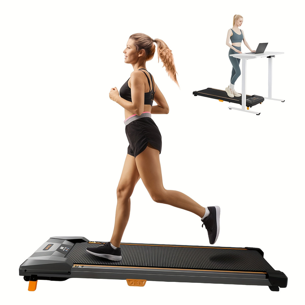 BestGod Walking Pad, Quiet Under Desk Treadmill, Portable Walking Pad Treadmill, 2.5 HP Brushless Motorized Treadmill, Walking Jogging Machine for Home&Office
