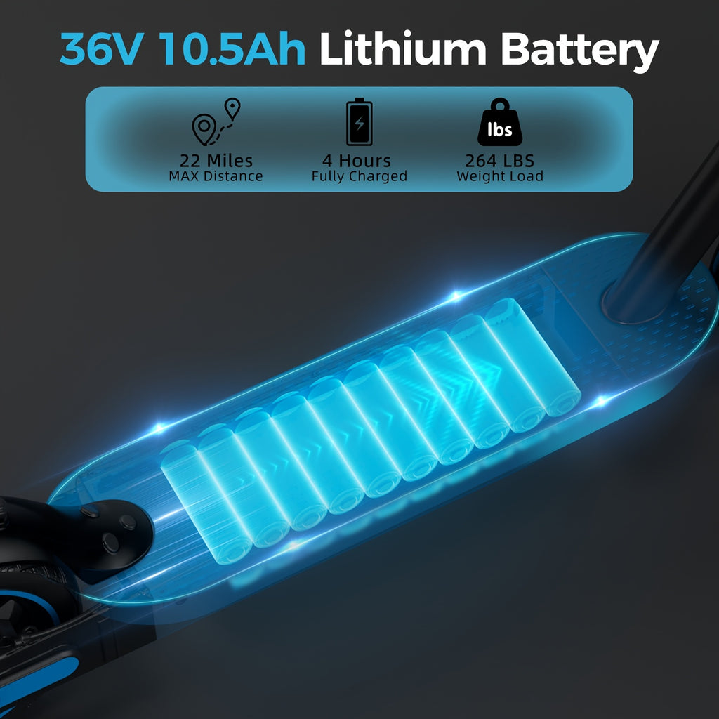 V10 Electric Scooter, 500W Foldable E-Scooter with 10-Inch Tires and 28-Mile Range for Adults