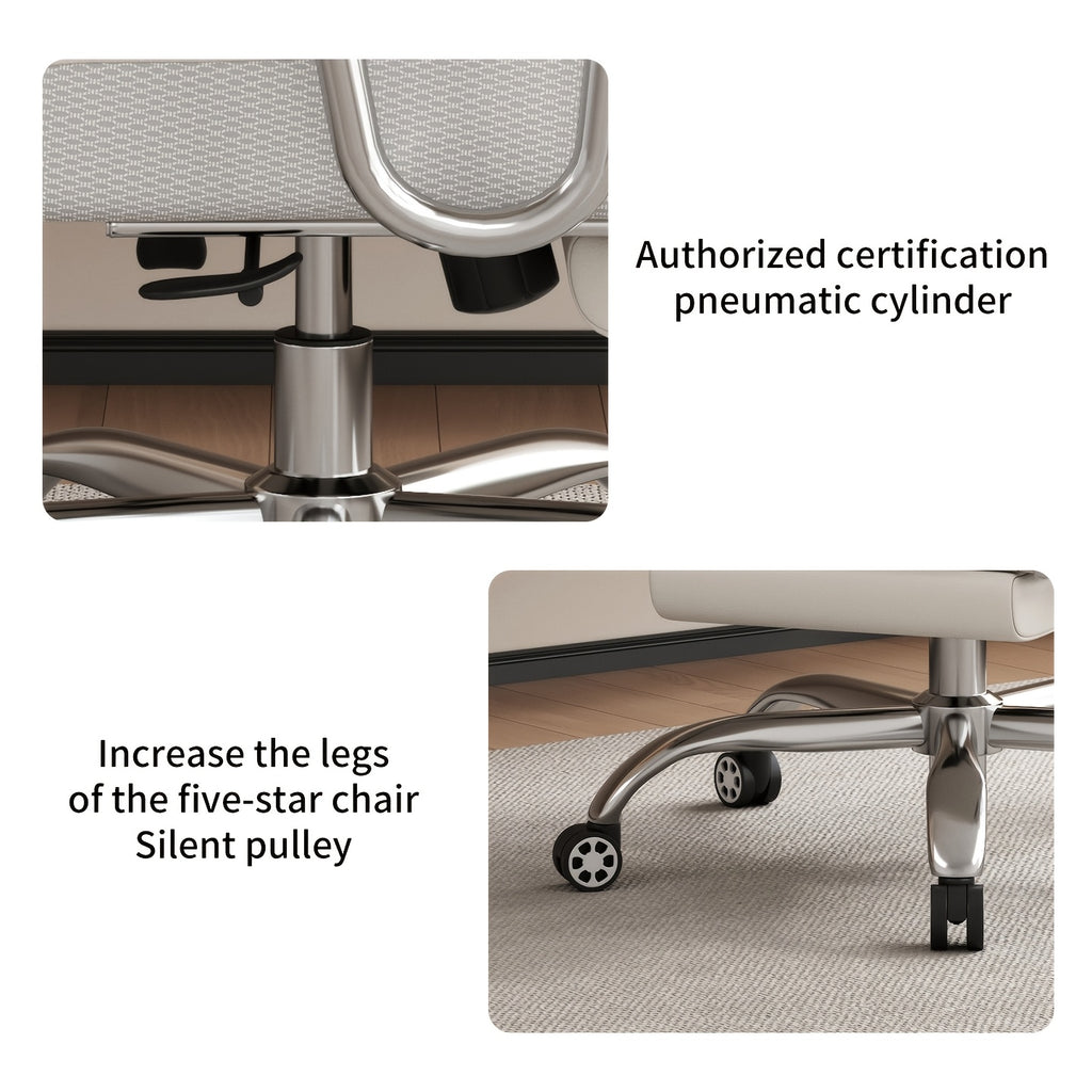 Executive Office Chair with Footrest — Oversized High-Back Recliner Rated to 500 lb for Home Desk Seating