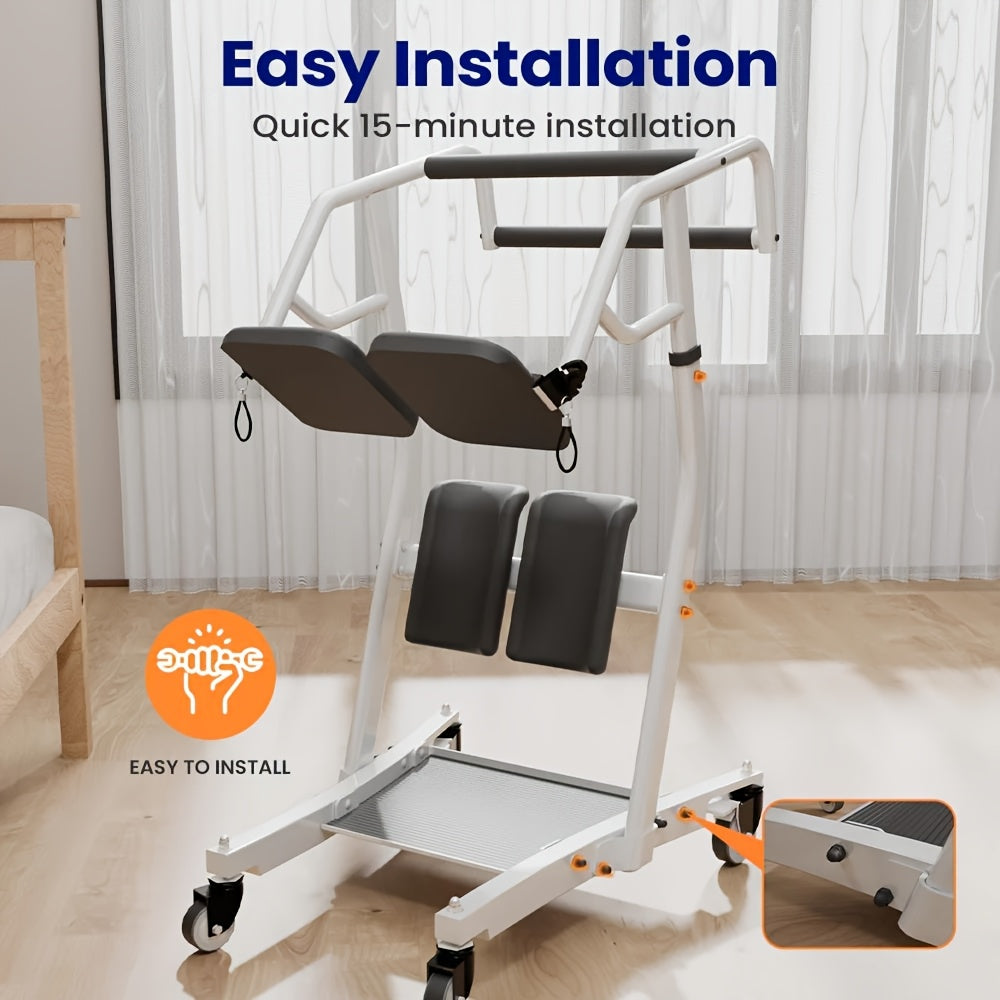 Sit to Stand Lift, Stand Assist Lift for Elderly, Patient Transport Unit, Stand Lift Assistance for Muscle Building & Fall Prevention, Standing Transfer Device for Home Care Use