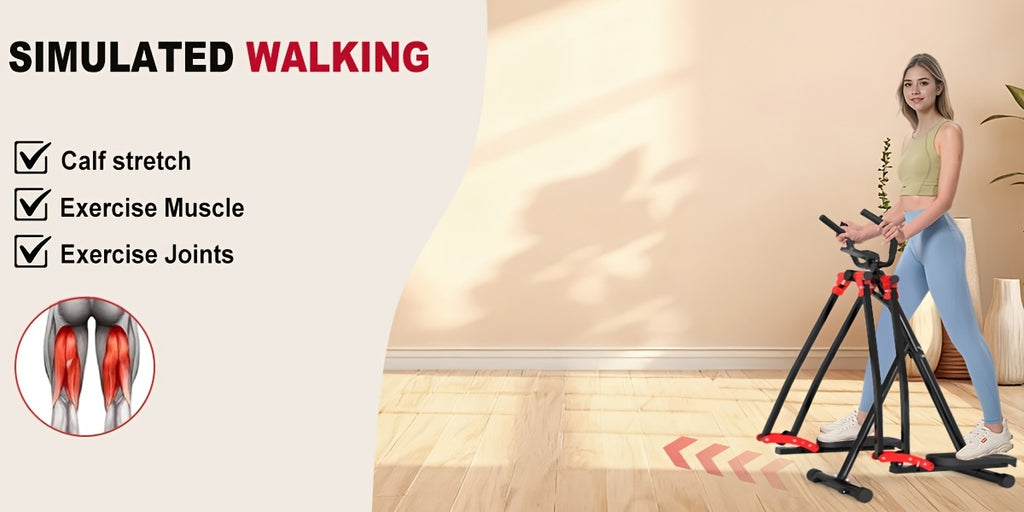 This Walking Fitness Machine Is A Home Aerobic Cross-training Glider That Exercises Your Legs, Waist, Abdomen, And Back. Get Rid Of Large Treadmills! This Foldable Elliptical Trainer Is Suitable for Small Spaces And Has A Load Capacity Of 350 Pounds.