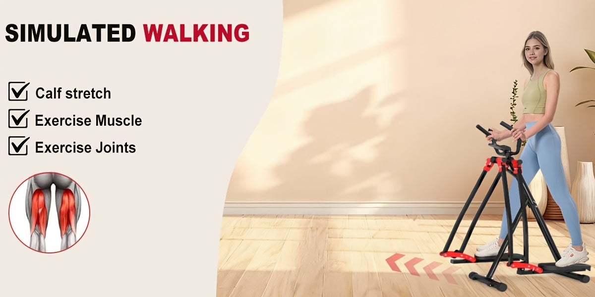 This Walking Fitness Machine Is A Home Aerobic Cross-training Glider That Exercises Your Legs, Waist, Abdomen, And Back. Get Rid Of Large Treadmills! This Foldable Elliptical Trainer Is Suitable for Small Spaces And Has A Load Capacity Of 350 Pounds.