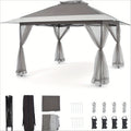 Bezseller Quick Pop-Up Gazebo Tent with Mosquito Netting - Large Portable Outdoor Canopy, Oxford Tarp, Easy Setup Shelter Suitable for Patio, Garden, Backyard Parties, Camping, Picnic, Poolside - Lightweight & Sturdy Frame