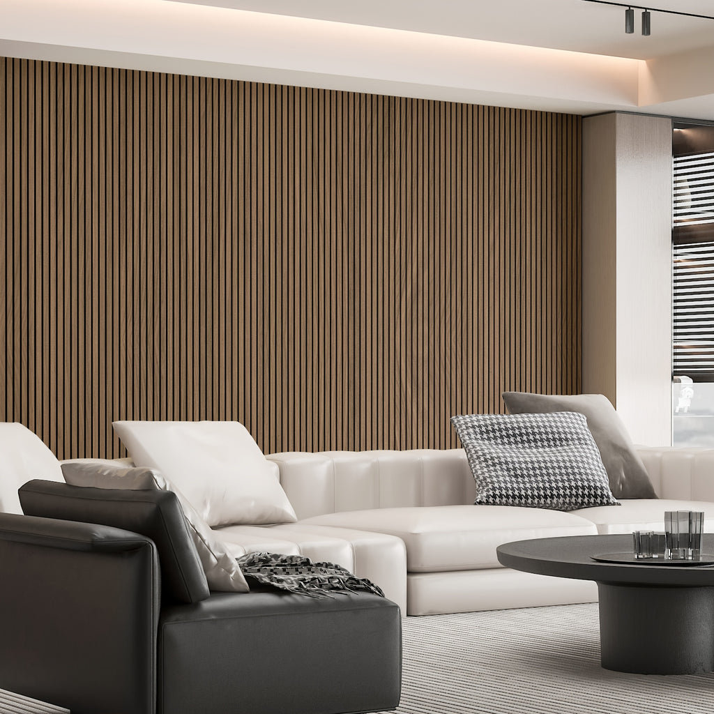 [Wall Panels Decor] 4-Pack 93" X 12" Wall Panels For Interior Wall Decor, Wood Panels For Wall And Ceiling, 3D Wood Slat Wall Panel/Fluted Sound-Absorbing Panel, With Screws