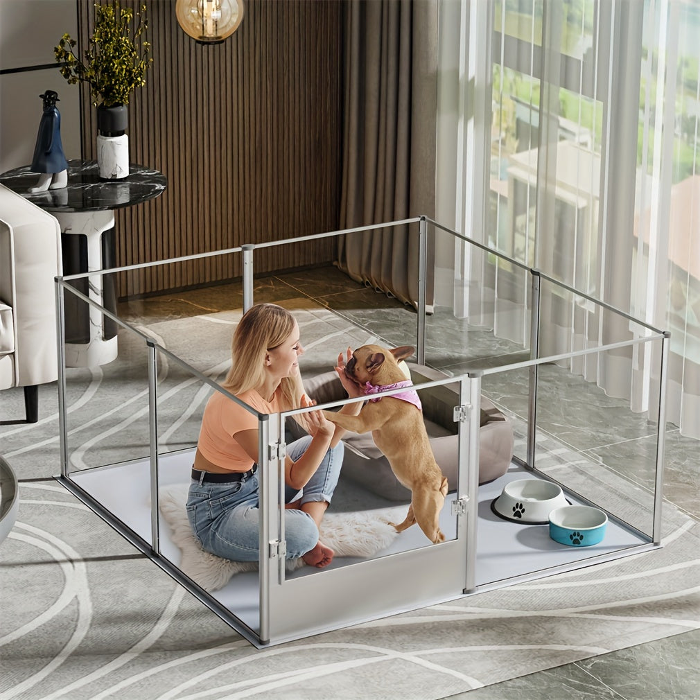 [Extra Large Pet Playpen] Extra Large Acrylic Pet Playpen Fence Dog Crate Kennels Indoor With Fertility Waterproof Pat