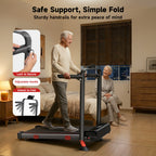 Walking Pad with Treadmill 13% Incline, 6.3MPH Treadmill for Home Use with Incline, LED Display & APP, 2.5 HP Quiet Small Walking Pad for Home And Office, Maximum User Weight 300Lbs, Without Battery