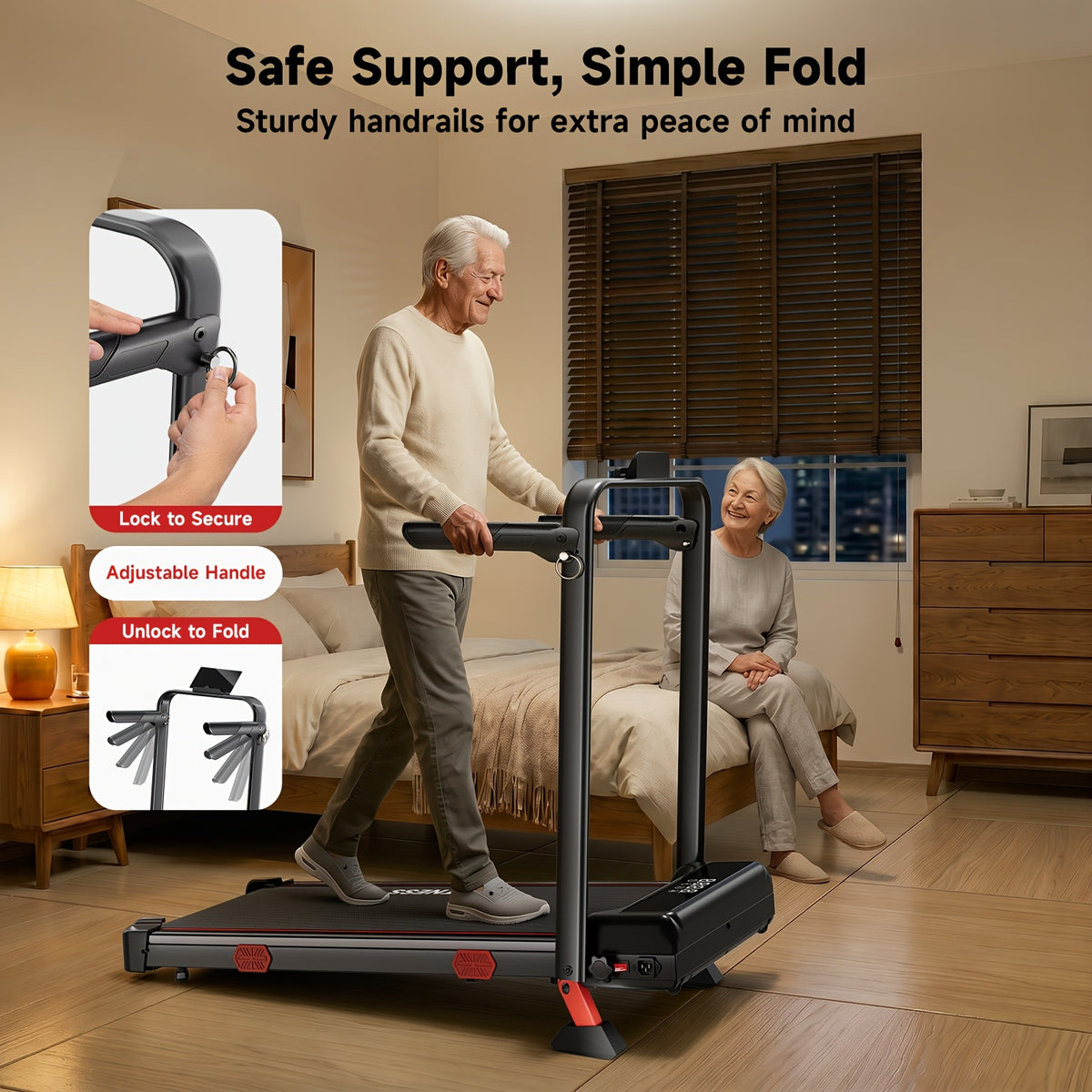 Walking Pad with Treadmill 13% Incline, 6.3MPH Treadmill for Home Use with Incline, LED Display & APP, 2.5 HP Quiet Small Walking Pad for Home And Office, Maximum User Weight 300Lbs, Without Battery