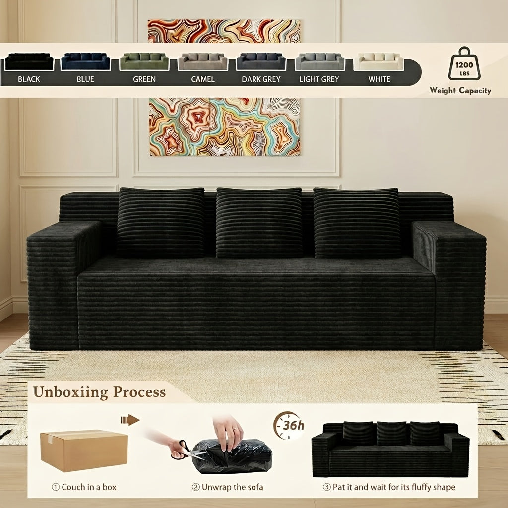 71 Inch Modern Modular Sofa, No Wooden Frame, Living Room Sofa, No Assembly Required, Comfortable Soft Cushion, Suitable For Living Room, Bedroom, Apartment