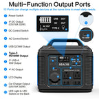 SBAOH 300W Portable Power Station, 296 Wh 80000mAh Solar Generator W/ PD 100W, 13 Outlets,.Power Bank Portable for Outdoor Solar Lights, Camping Tents, Emergency Outdoor Home Use, CPAP, Fans, Laptops, Emergency, Gifts