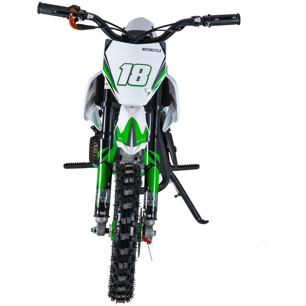Mini Motorcycle 49cc 2-Stroke Gas-Powered Dirt Bike Suitable for - -Rided Track Days & Mini Bike Racing with Front/Rear Disc Brakes, Compact Off-Road Pocket Bike (Maximum Speed up to 20mph)