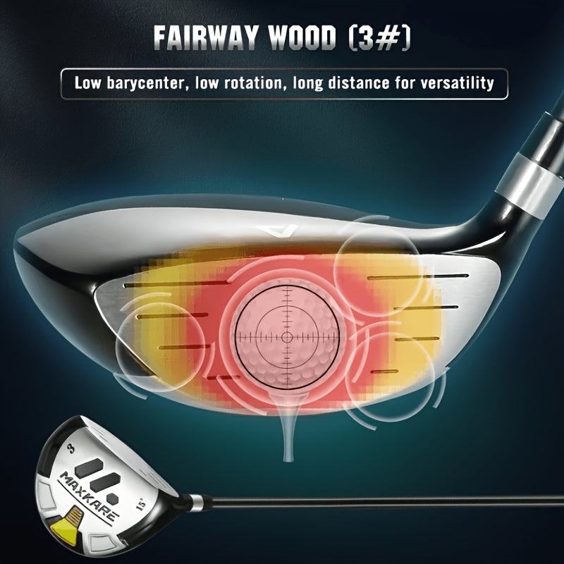 Complete 12pcs Golf Club Set: Right Handed, Unisex, Comes with Stand Bag And Headcovers