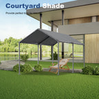 10X20 Carports, Portable Garage Carport with Heavy Duty Frame And Waterproof Carport Canopy