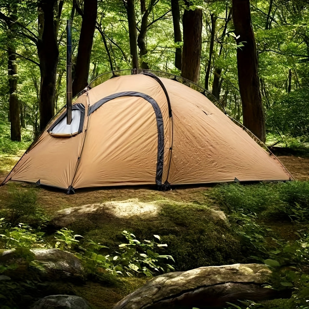 Campravox Hot Tent for Camping with Chimney, a Portable Backpacking Tent Featuring an Inner Tent And Stove Jack, Suitable for 1-2 People for Outdoor Hiking And Hunting