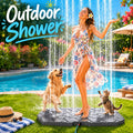 Outdoor Shower with Adjustable Height & Foot-Activated Flow Control Multi-Functional Garden Pool Shower, Non-Slip Portable Design for Adults, Pets Ideal for Camping, Backyard & Summer Water Play