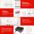 Sewing Machine -59 Needle Pedal Sewing Machine, 705 Multifunctional Home Sewing Machine, Two Options for Double Needle Sewing Mode And Single Needle Sewing Mode, Capable Of Sewing Up to 6 Layers Of Fabric, Meeting DIY Sewing Needs
