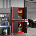 SISESOL Metal Garage Storage Cabinet With Locking Doors And Adjustable Shelves, Rolling Tool Storage Cabinet With 4 Wheels And 1 Drawer - 73" Steel Locking Cabinet For Garage, Warehouse