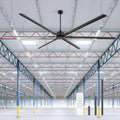 [Industrial Ceiling Fan] 120-Inch HVLS Industrial Ceiling Fan Suitable for Large Commercial Spaces - Heavy-Duty Remote Control System with Silent DC Motor, 6- Low-Profile Downrod Mount, Full Coverage for Warehouses, Gyms, Workshops, Use (No Light)