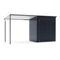 Metal Storage Shed, Large Outdoor Shed With Updated Frame Structure, Garden Tool Sheds For Backyard Patio Lawn, Grey