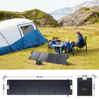 200 Watt Portable Solar Panel Compatible for Power Station - Foldable Solar Panel with MC4 Cable, High-Efficiency Single-Crystalline PV Cells, 4 Kickstands & Lightweight for RV, Camping, Off-Grid Power Generation