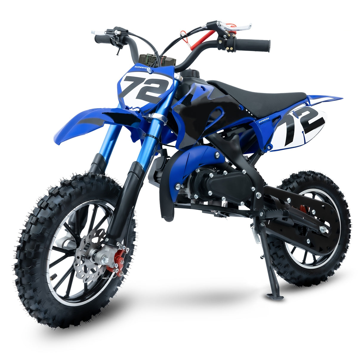 Gift Ideas Dirt Bike - 49CC 2-Stroke Dirt Bike - Gas Powered Off Road Motorcycle - 2 Stroke Dirtbike Motorcycle - Mini Bike - Pocket Motorcycle With Front And Rear Disc Brake - Max Speed 24MPH - And Outdoor Play Motorcycle - Without Battery
